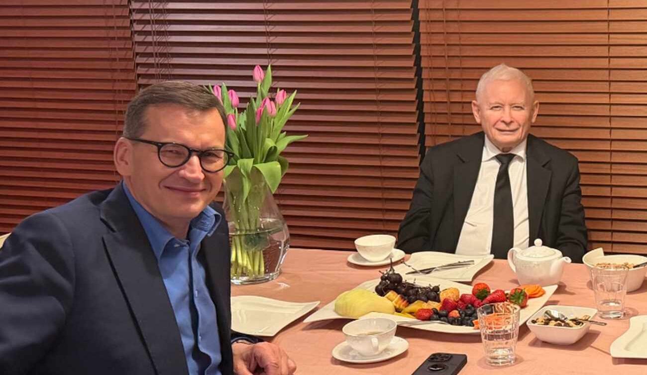Jarosław Kaczyński i Mateusz Morwiecki/ źródło: Adam Bielan na X