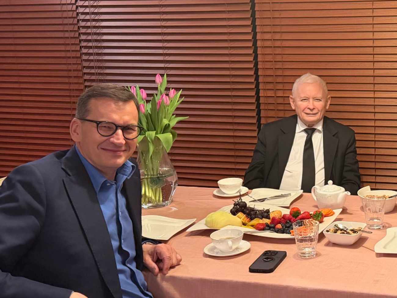 Jarosław Kaczyński i Mateusz Morwiecki/ źródło: Adam Bielan na X