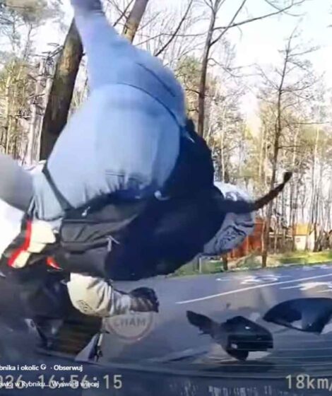 Wypadek kierowcy i pasażerki motocykla w Rybniku. FB/Stop Cham