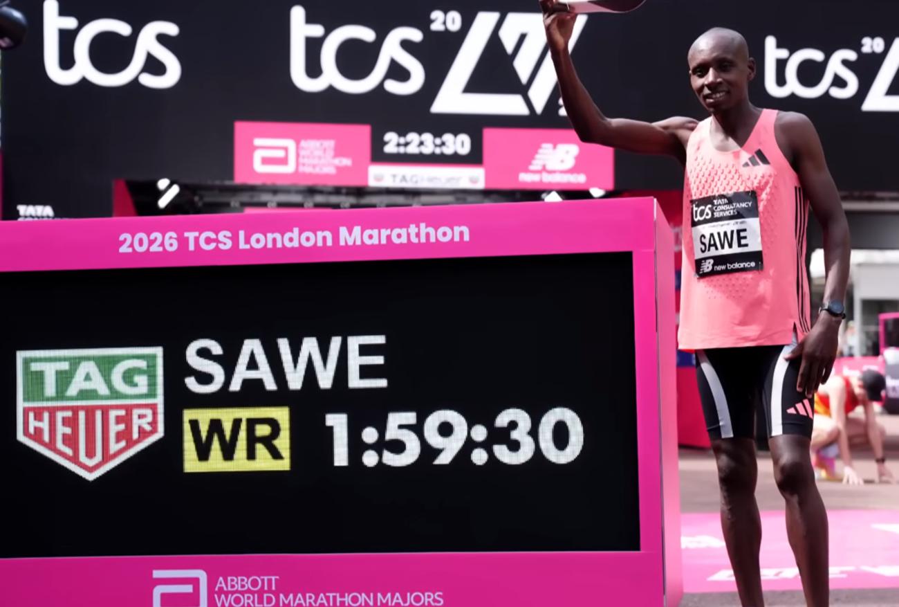 Sebastian Sawe na London Marathon/ Youtube