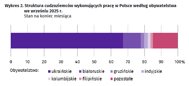 Struktura narodowości na rynku pracy. GUS