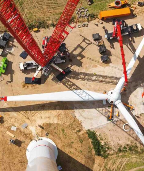 Budowa turbiny wiatrowej. fot: windenergy.pl