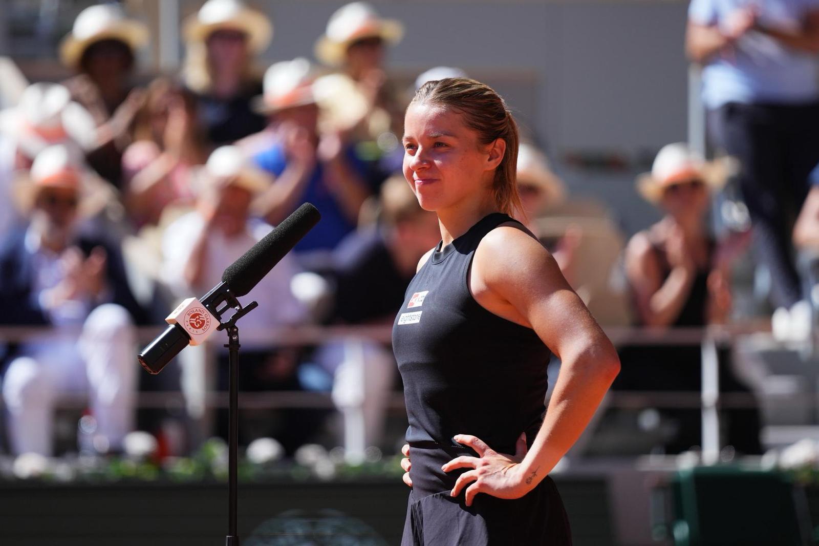 Maja Chwalińska na Roland Garros. źrodło: PZT