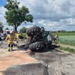 Wypadek ciągnika w Rąbieżu_Policja