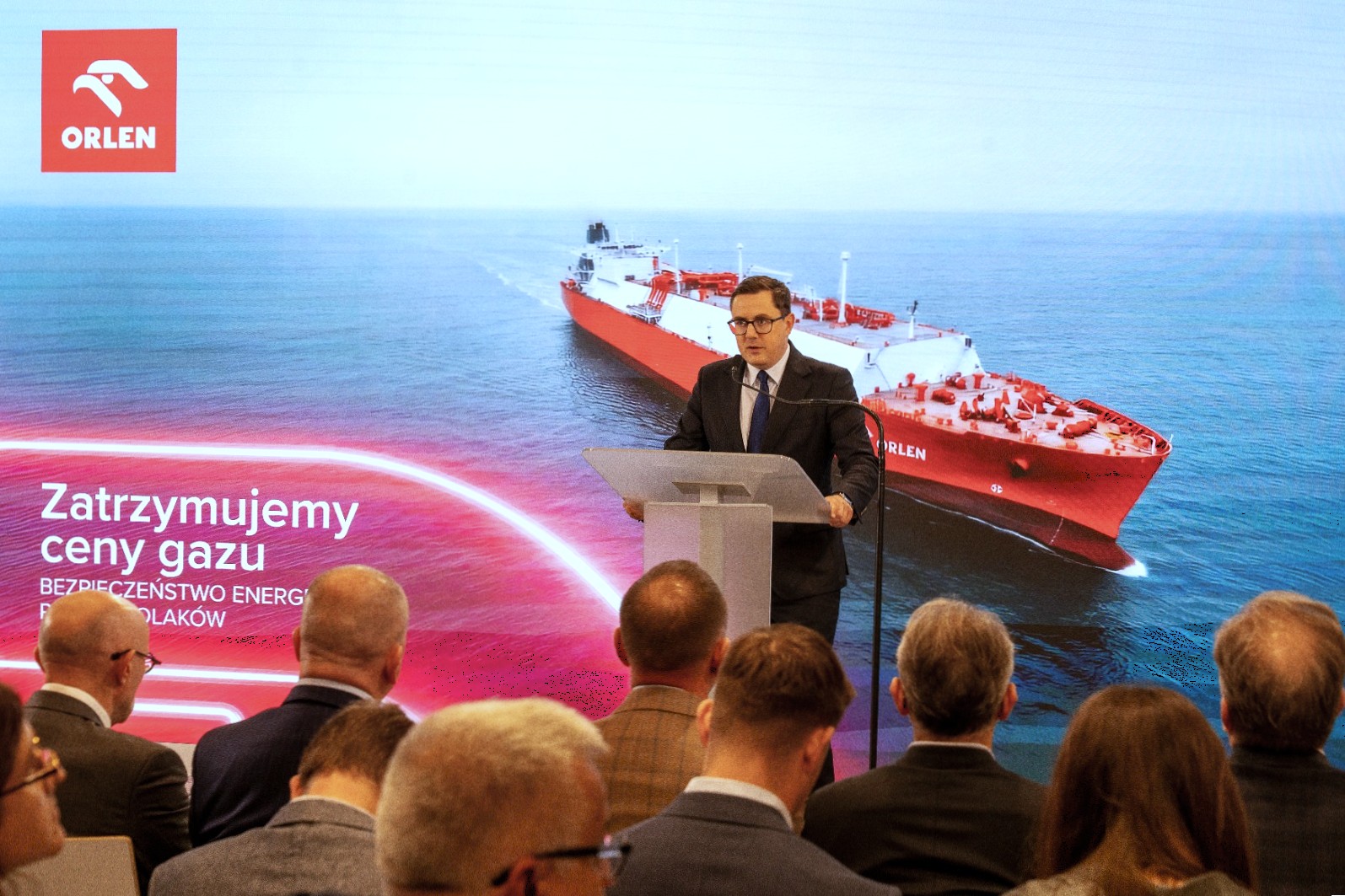 Minister Motyka na konferencji prasowej. Ministerstwo Energii