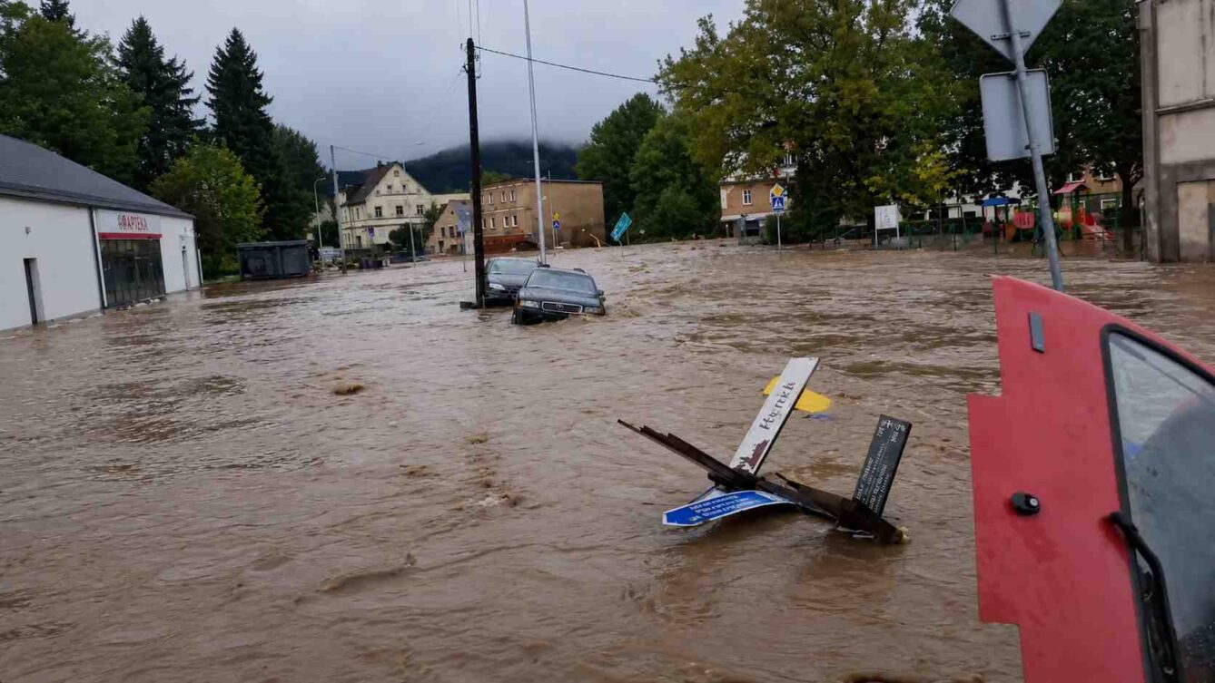 Powódź. Lądek Zdrój 15.09.2024. fot: Marcin Panek na FB