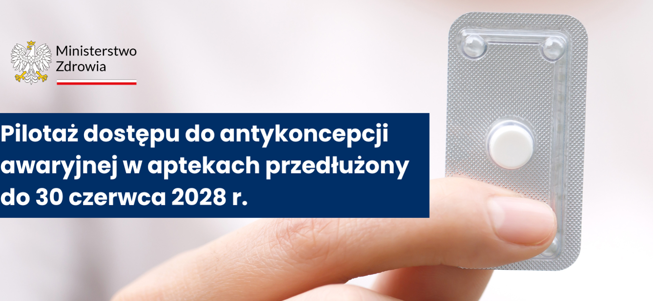 Pilotaż dostępu do antykoncepcji awaryjnej w aptekach przedłużony do 30 czerwca 2028 r.