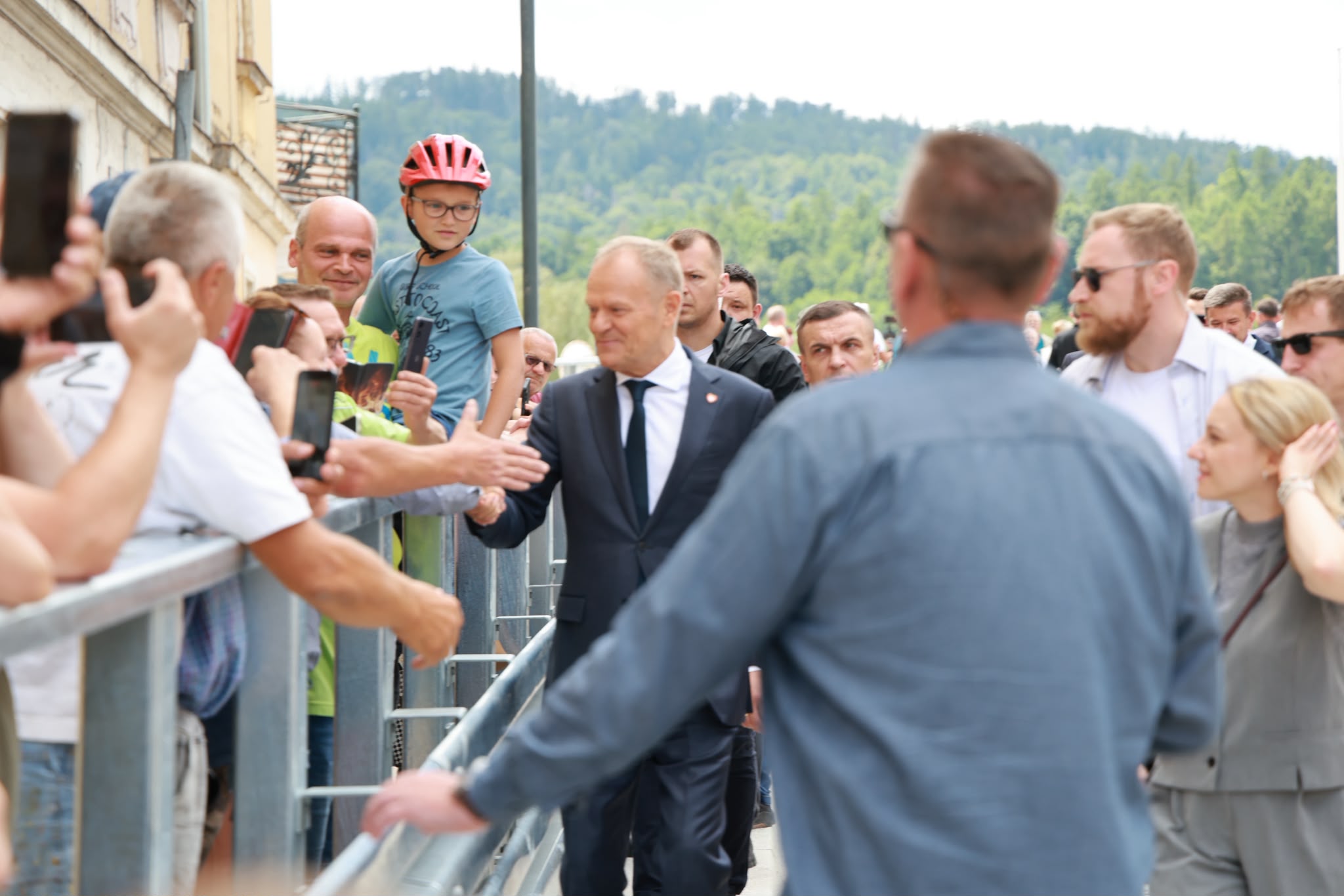 Tusk w Głuchołazach/ KPRM
