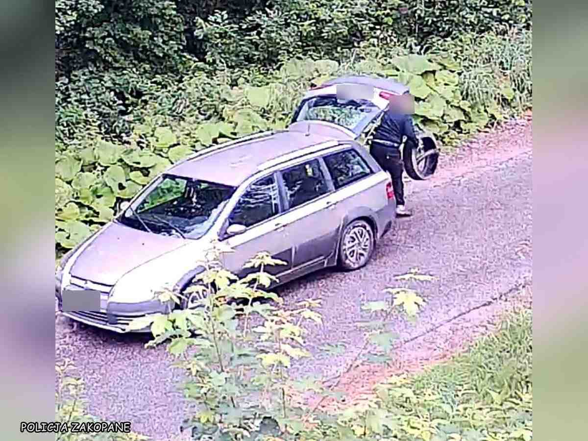 Mężczyzna podrzucający śmieci w lesie. Policja