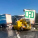 Wypadek ciężarówki na A4. FB