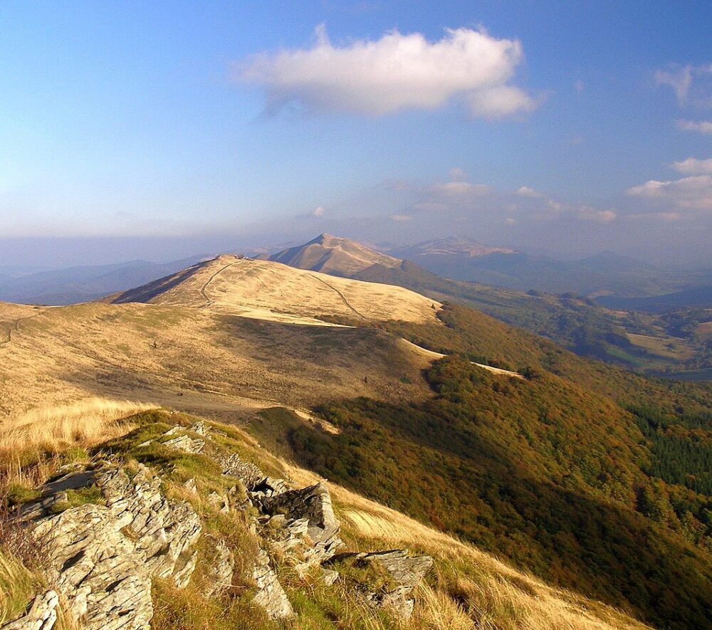 Bieszczady, połoniny. Autorstwa Henryk Bielamowicz - Praca własna, CC BY-SA 4.0