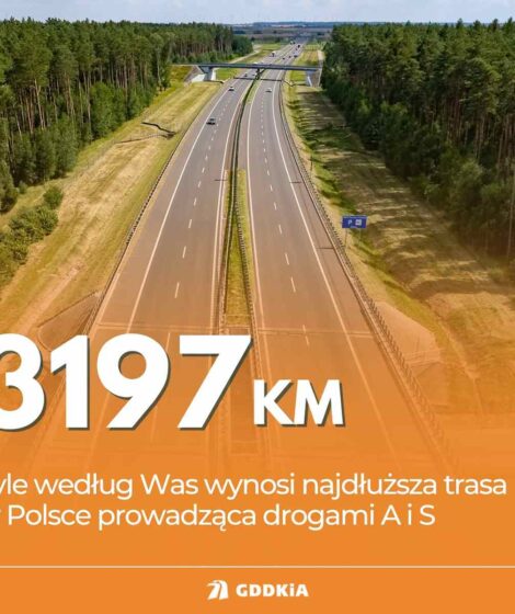Obserwujący profil GDDKiA wyznaczyli trasę liczącą 3197 km. Prowadzi z Budziska do Czosnowa wyłącznie autostradami i ekspresówkami.