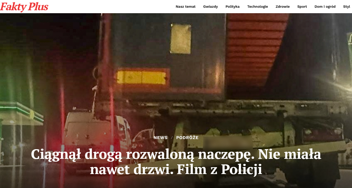 Jechał z uszkodzoną naczepą – Gorzów 2025