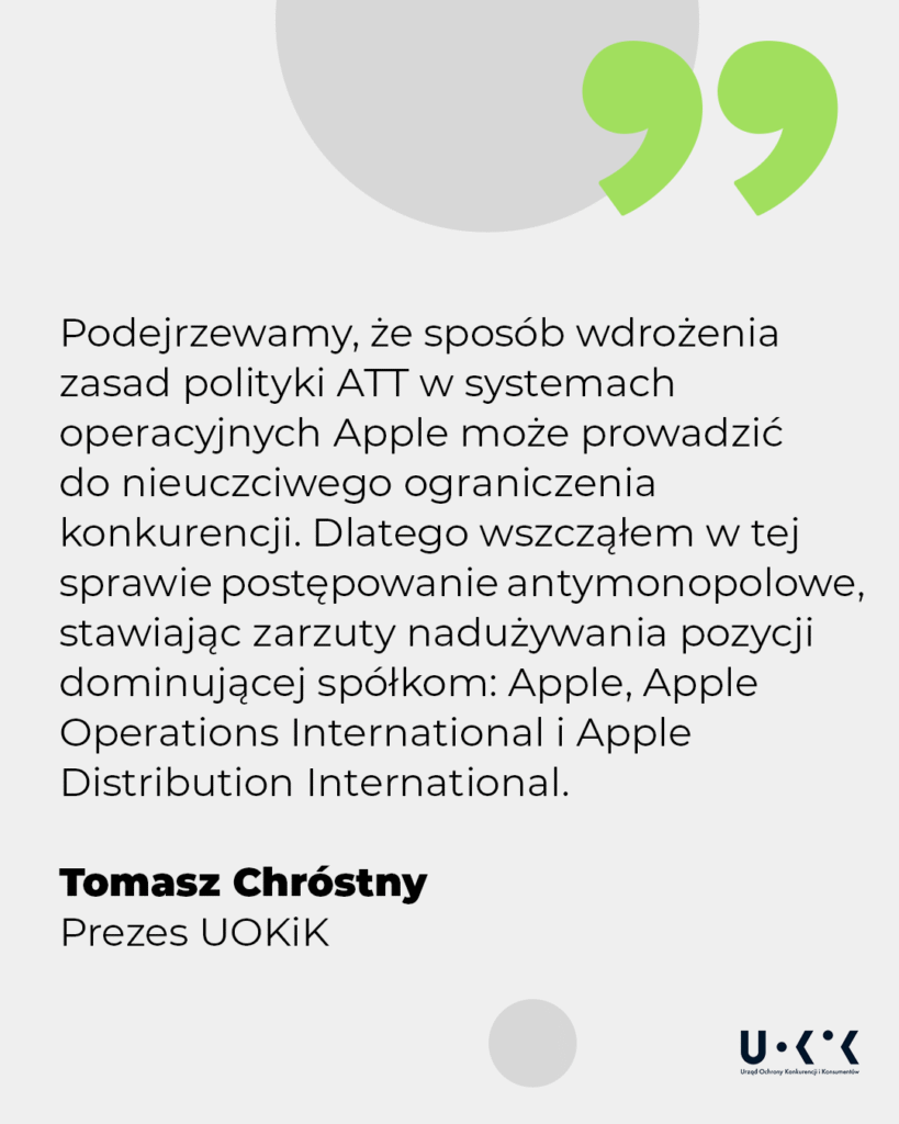 Czy Apple ogranicza konkurencję? Prezes UOKiK stawia zarzuty/ UOKiK