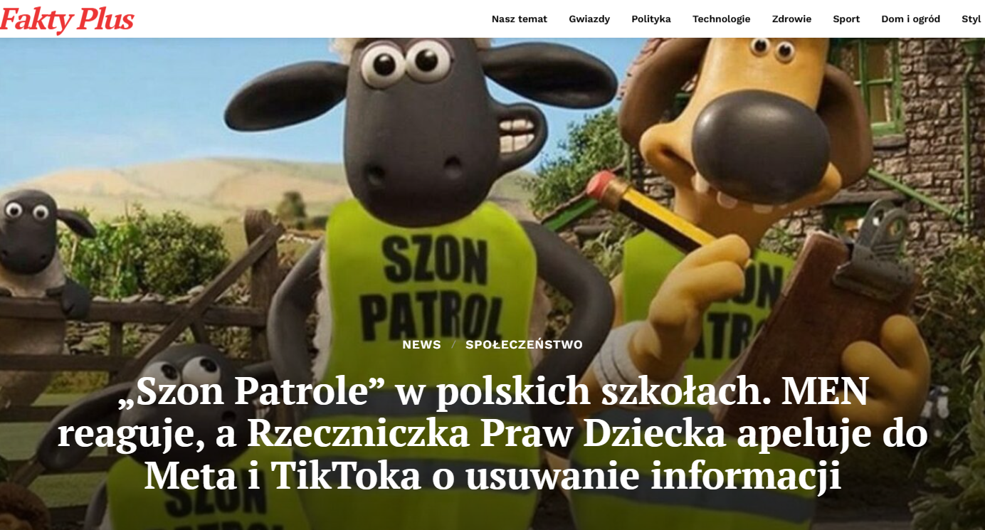 Program Szón Patrol przeciwdziałający cyberprzemocy w szkołach
